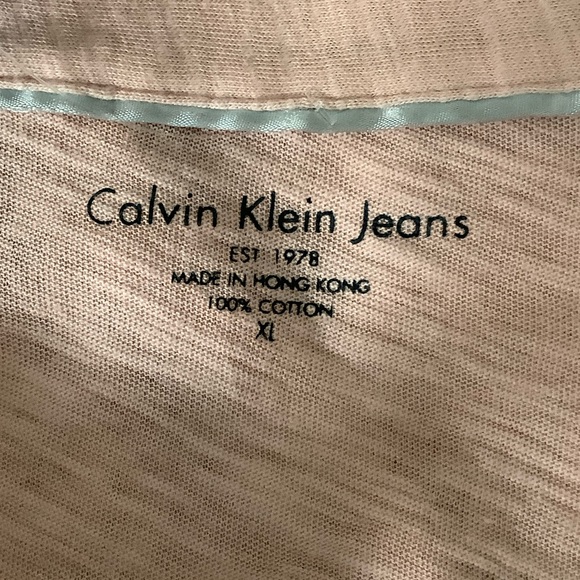 New with tags Calvin Klein Jeans Light Pink Polo Shirt Size XL - Picture 8 of 8